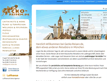 Tablet Screenshot of gecko-reisen.de